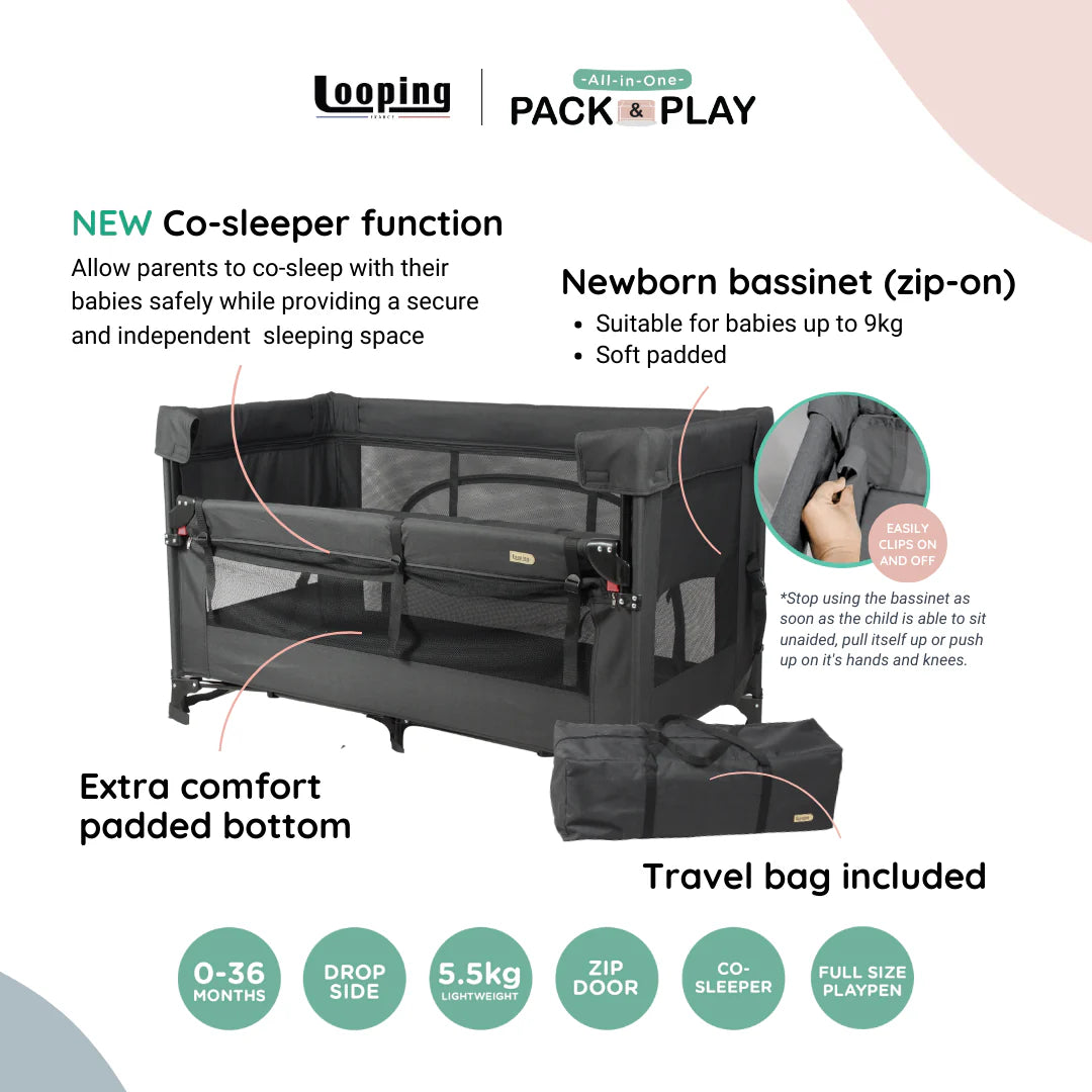 Looping All-in-One Pack & Play (Black)