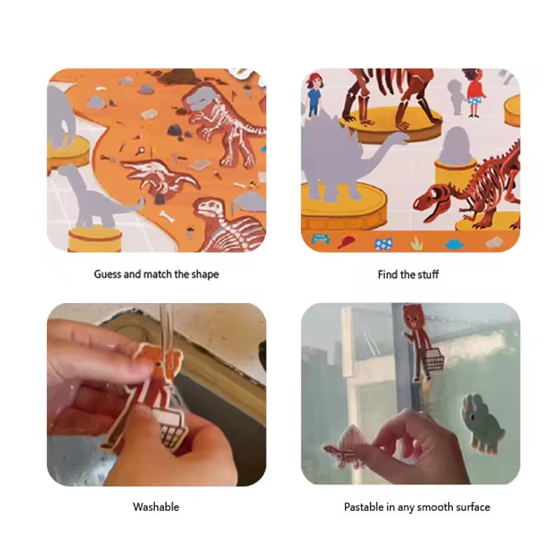 Tookyland Silicone Sticker Book - Dinosaur Museum