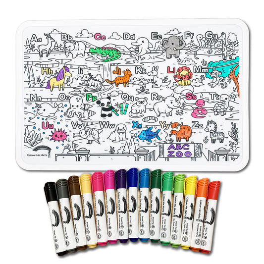 Colour Me Mats - Regular Mat (ABC Alphabet Zoo)