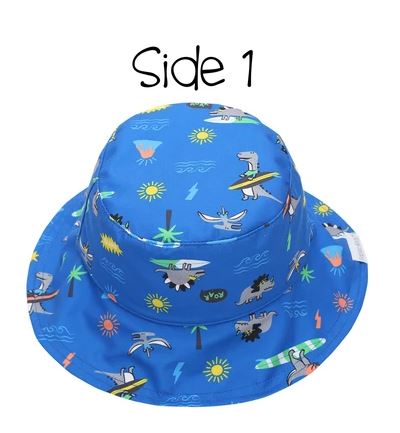 Flapjackkids UPF50 Baby/Toddler Reversible Sun Hat - Dino