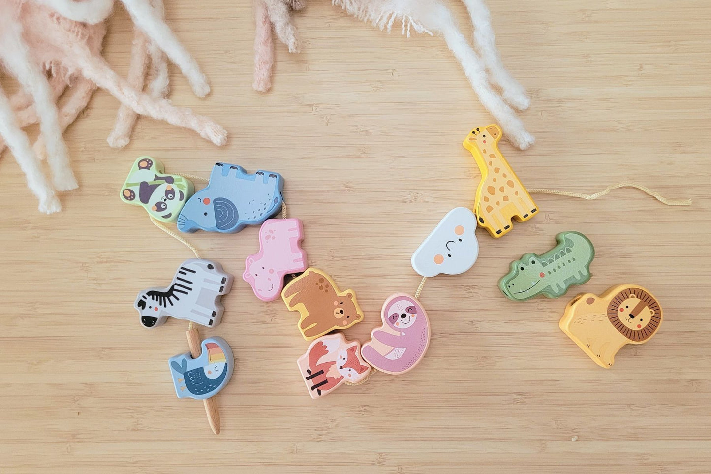 Tooky Toy Lacing Blocks - Animals