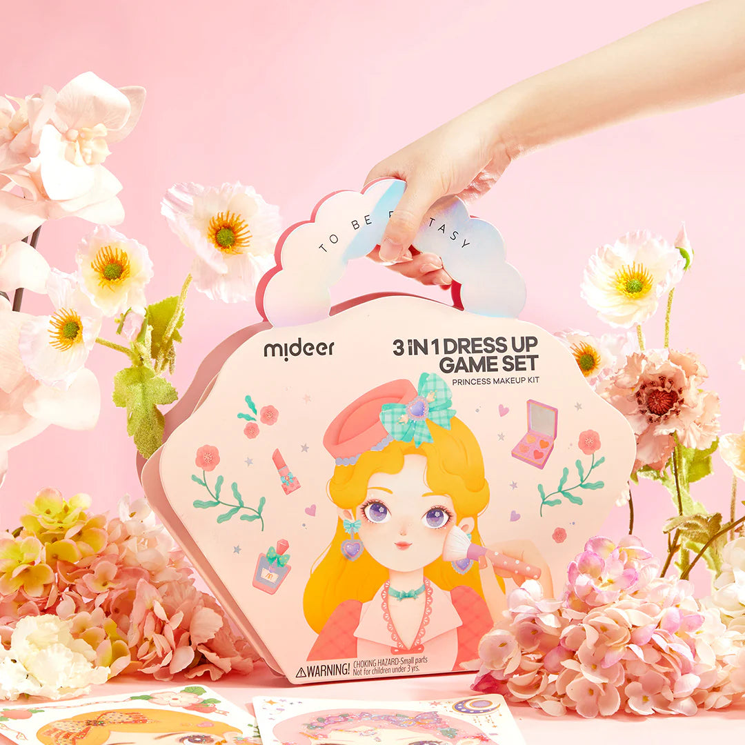Mideer 3-in-1 Dress Up Game Set: Princess Fantasy Makeup