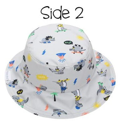 Flapjackkids UPF50 Baby/Toddler Reversible Sun Hat - Dino