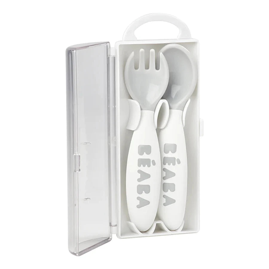Beaba 2nd Age Training Spoon and Fork Set with Carry Case