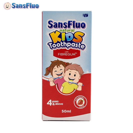 BUY 2, GET 1 - Sansfluo Kids Toothpaste, Strawberry (50 ML)