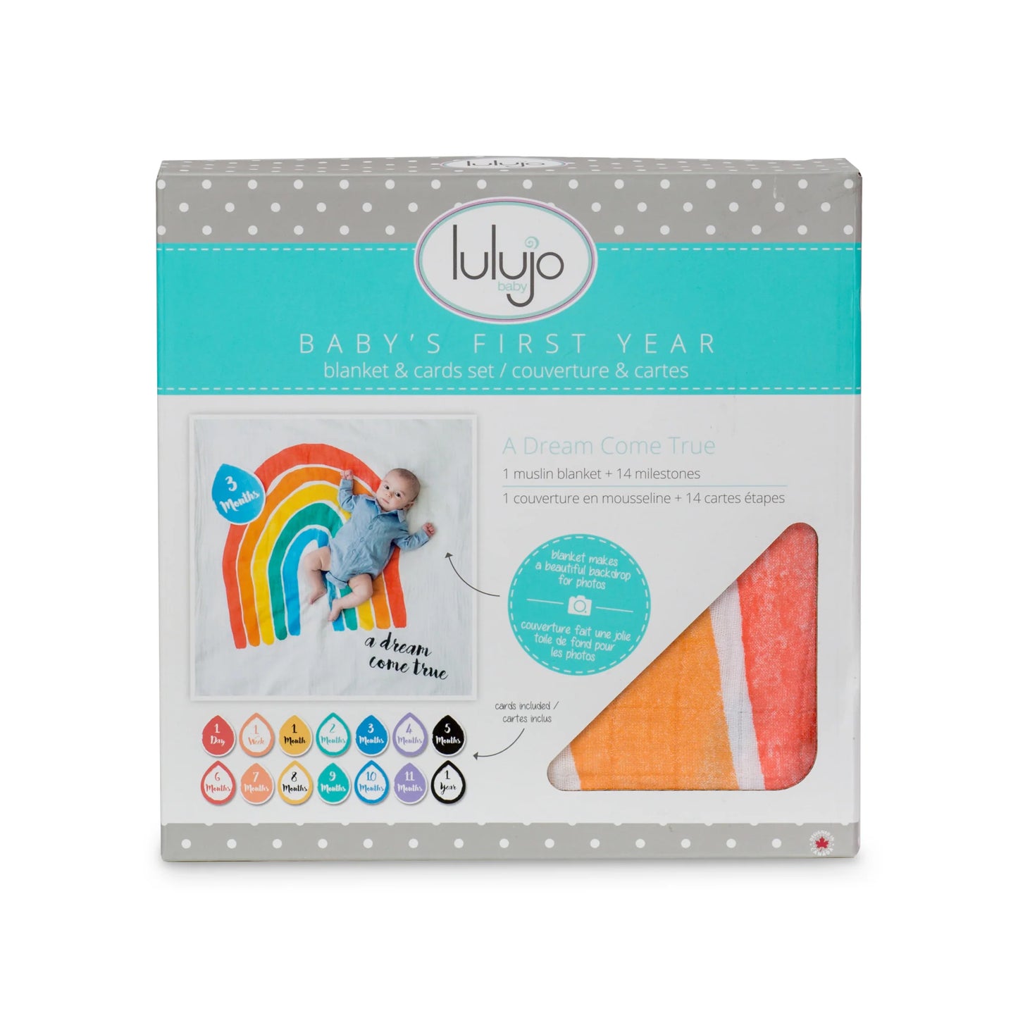 Lulujo Milestone Blanket & Cards Set