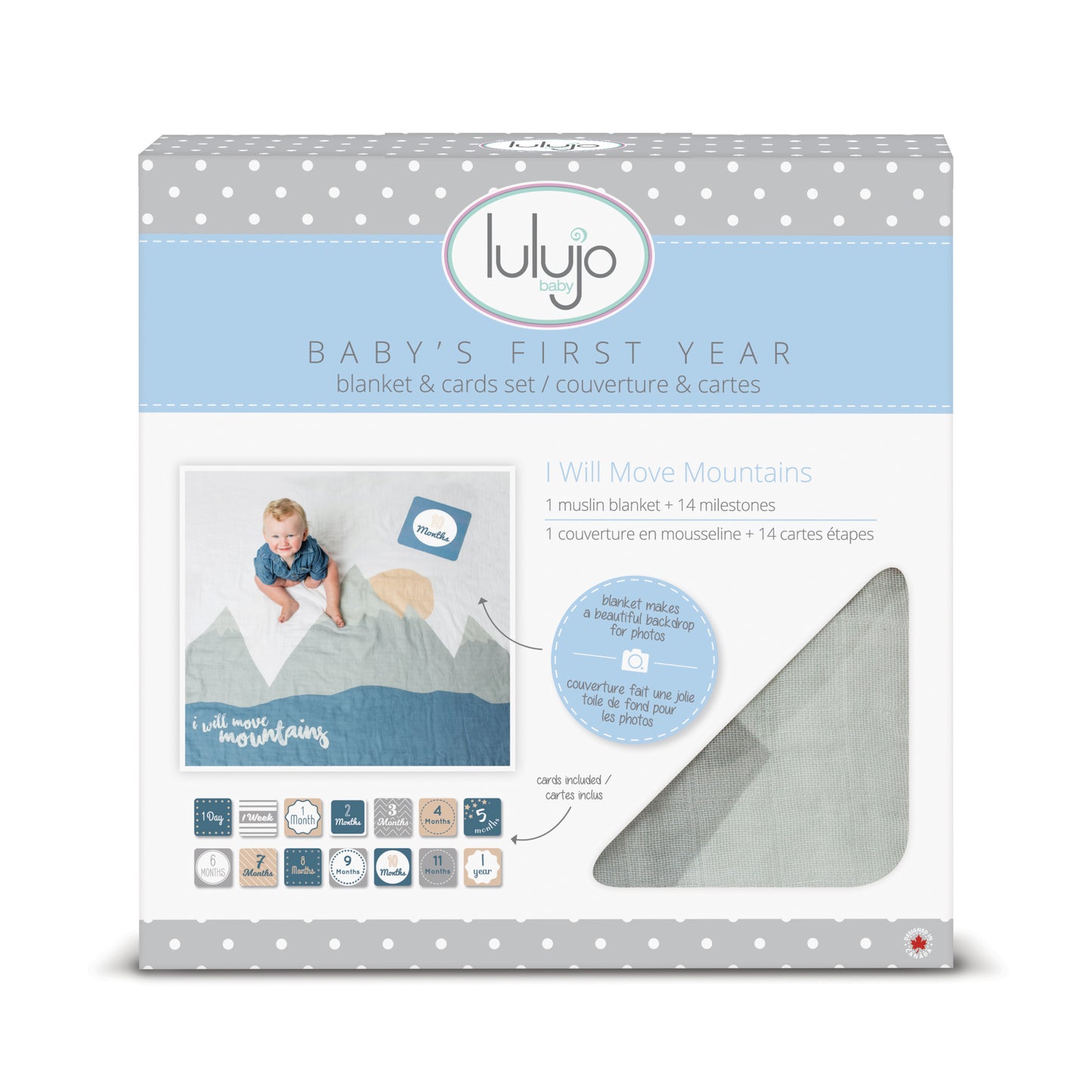 Lulujo Milestone Blanket & Cards Set