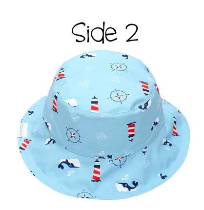 Flapjackkids UPF50 Baby/Toddler Reversible Sun Hat - Nautical
