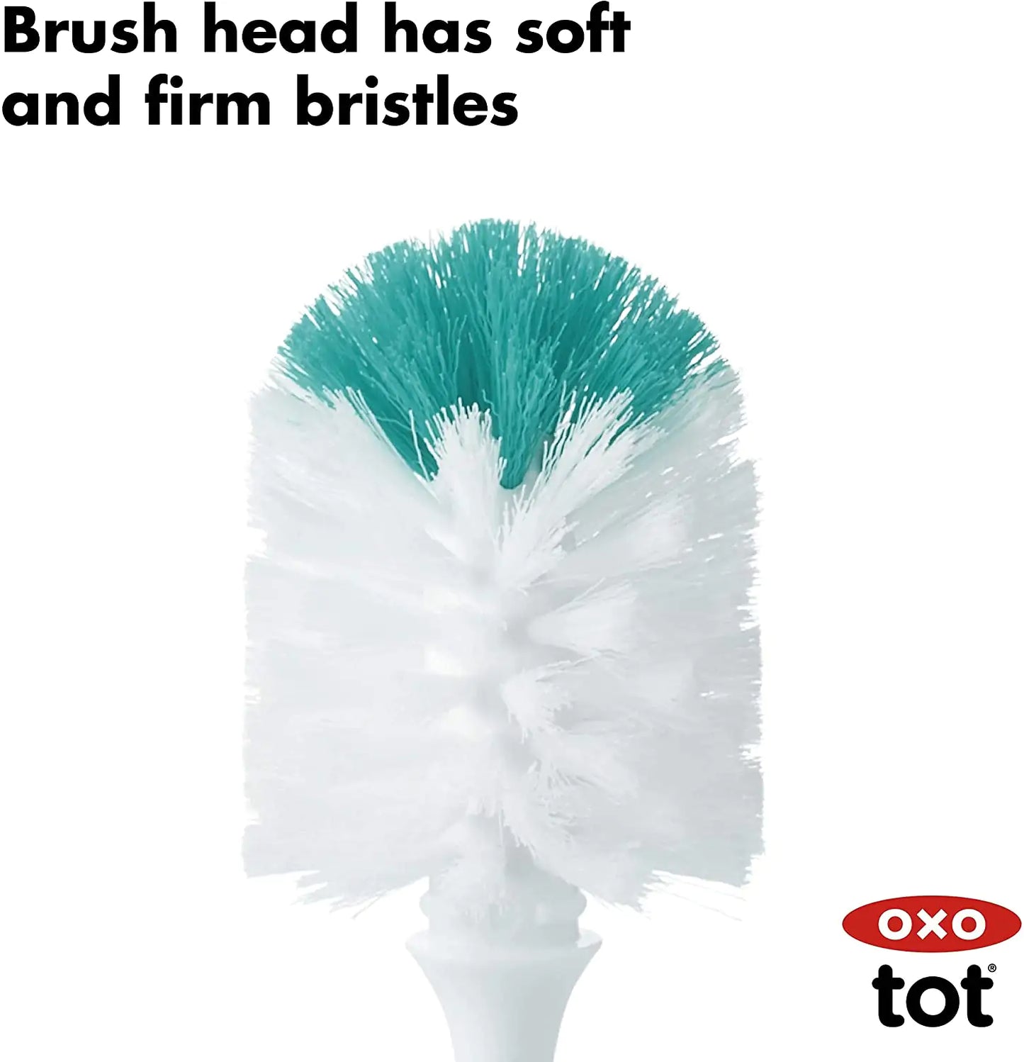 Oxo Tot Bottle Brush with Nipple Cleaner Refill - Teal (No Stand, Brush Only)