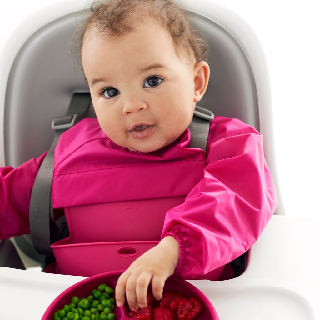 Oxo Tot Sleeved Roll Up Bib With Pocket Case