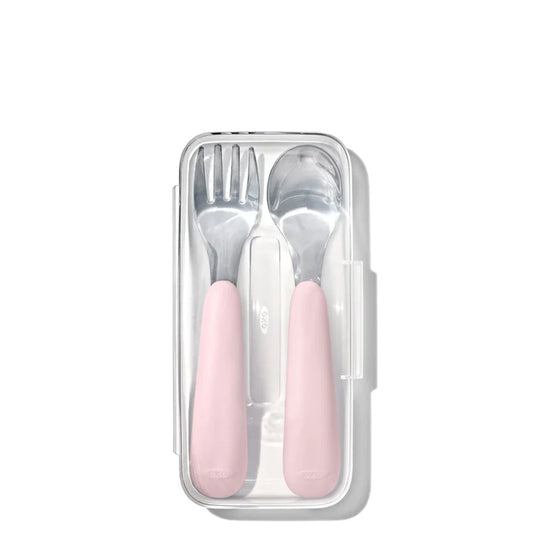 Oxo Tot On The Go Fork And Spoon Set With Travel Case