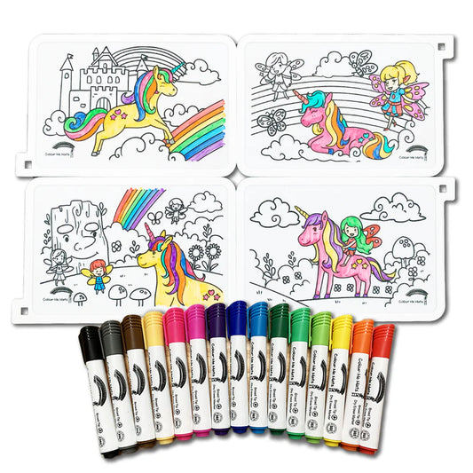 Colour Me Mats - Mini Puzzle Mat (Magical Unicorns & Fairies)