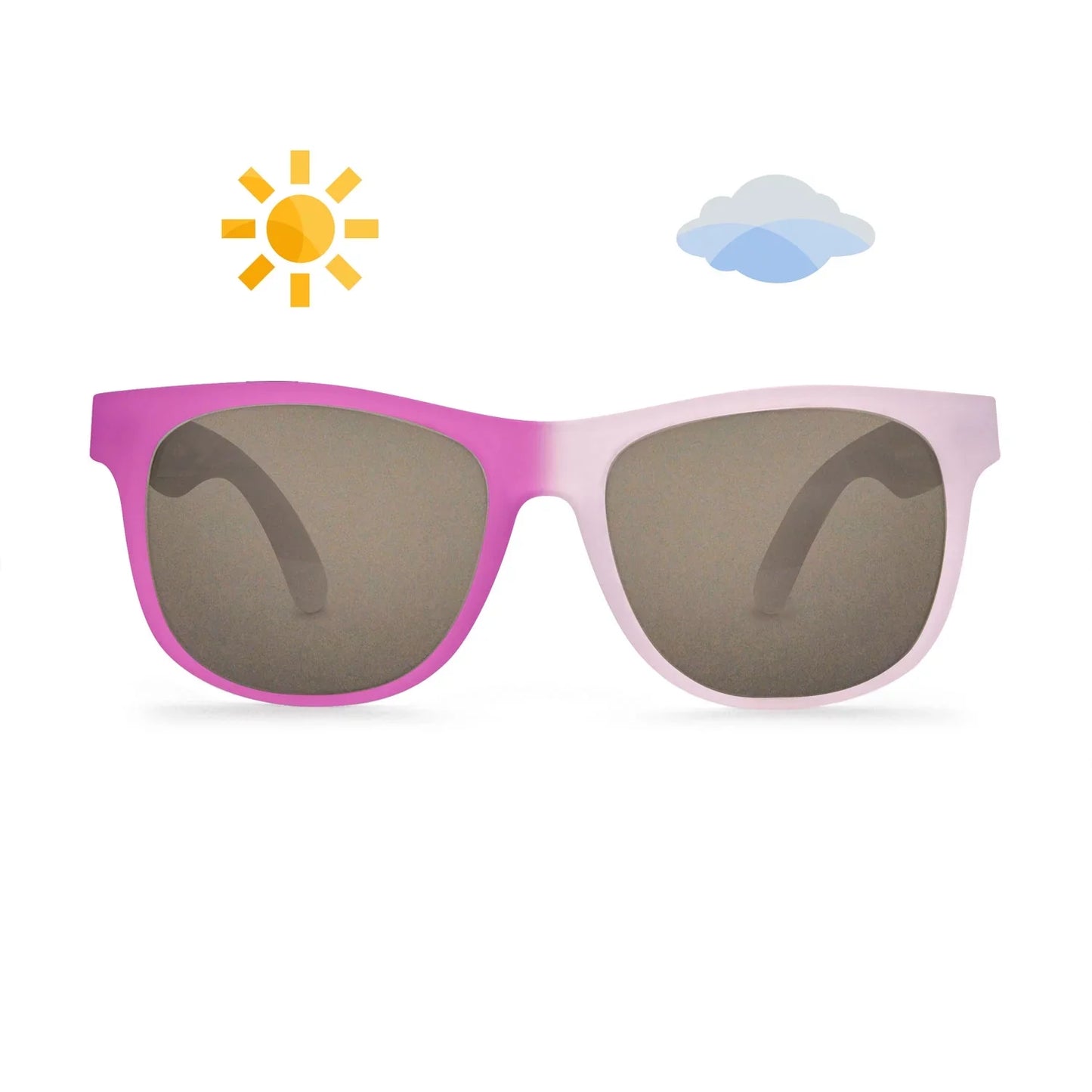 Real Shades Kids (4-7 yrs) Unbreakable Switch Sunglasses - Light to Dark Pink