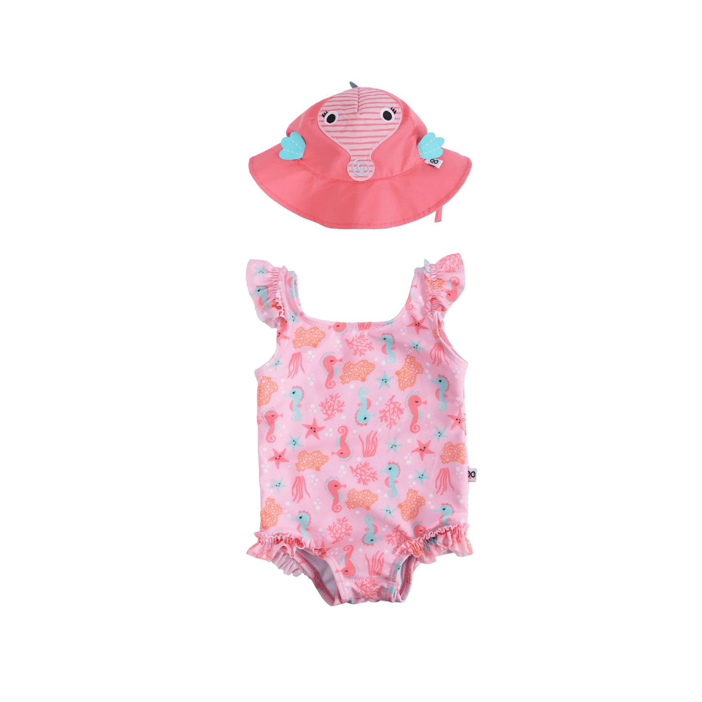 Zoocchini UPF50 Snap Swimsuit & Sunhat Set