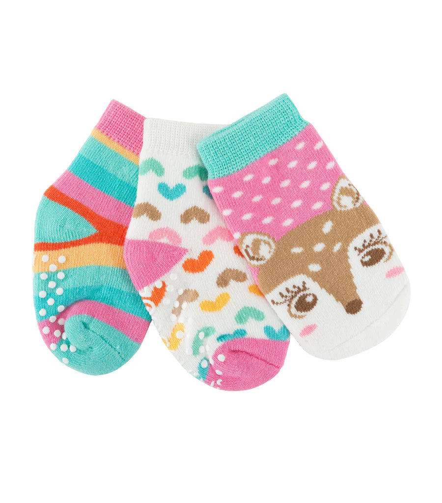Zoocchini Baby Safety Grip Socks (Set of 3)