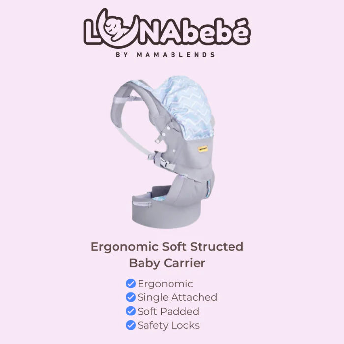 Lunabebe by Mama Blends Soft Structured Baby Carrier (Light Gray)