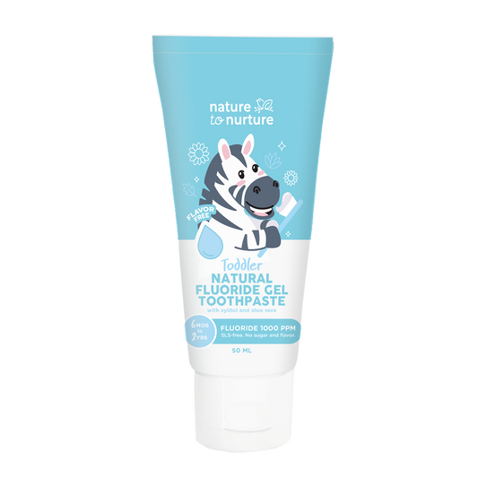 Nature to Nurture Toddler Fluoride Gel Toothpaste, 6 Months To 2 Years Old (Flavor Free)