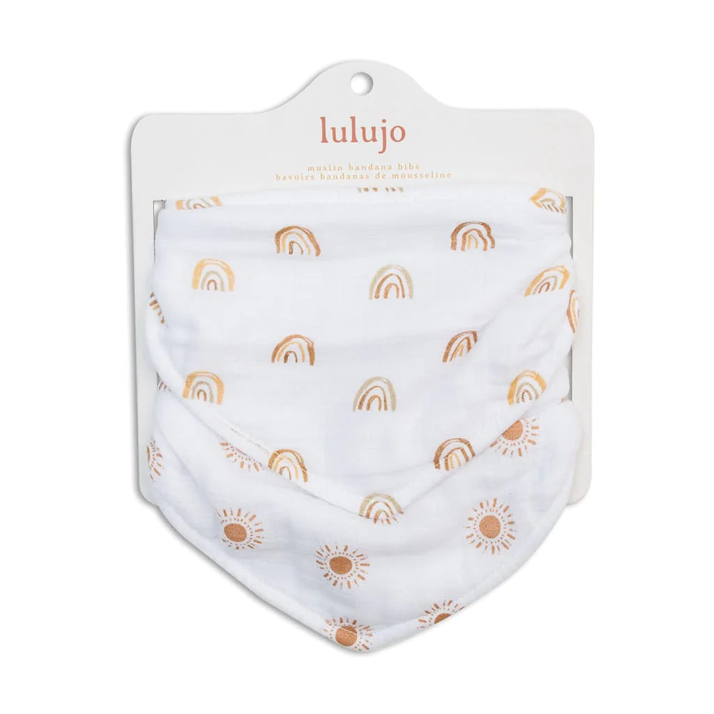 Lulujo Muslin Bibs (Set of 2)