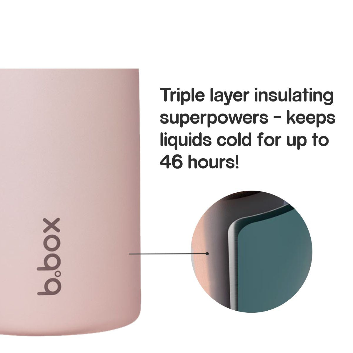 B. Box Triple Insulated Flip Top 1 Liter Travel Water Bottle ( B. box Australia 1L Stainless )