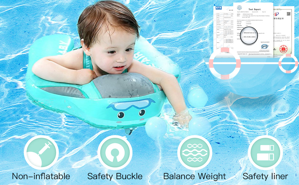 Mambobaby Air-Free Chest Type Floater for 3-24 Months (Pink)