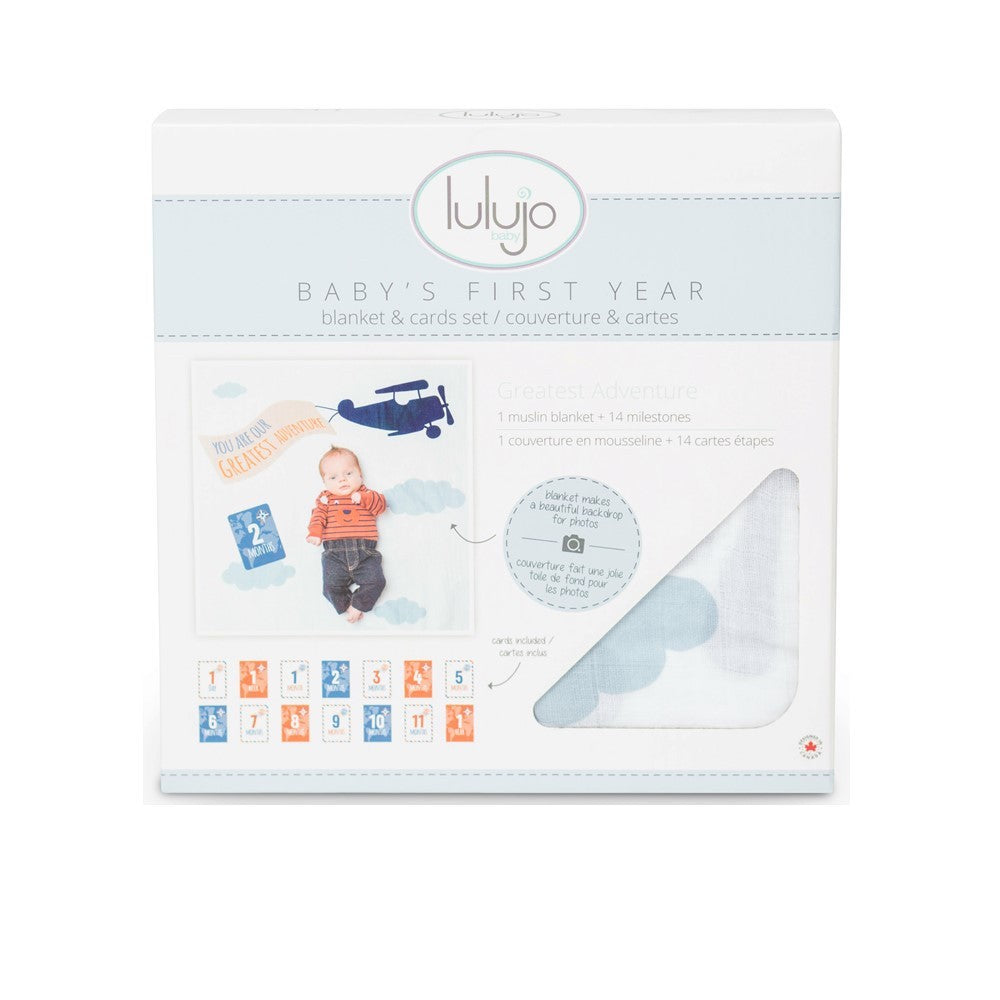 Lulujo Milestone Blanket & Cards Set