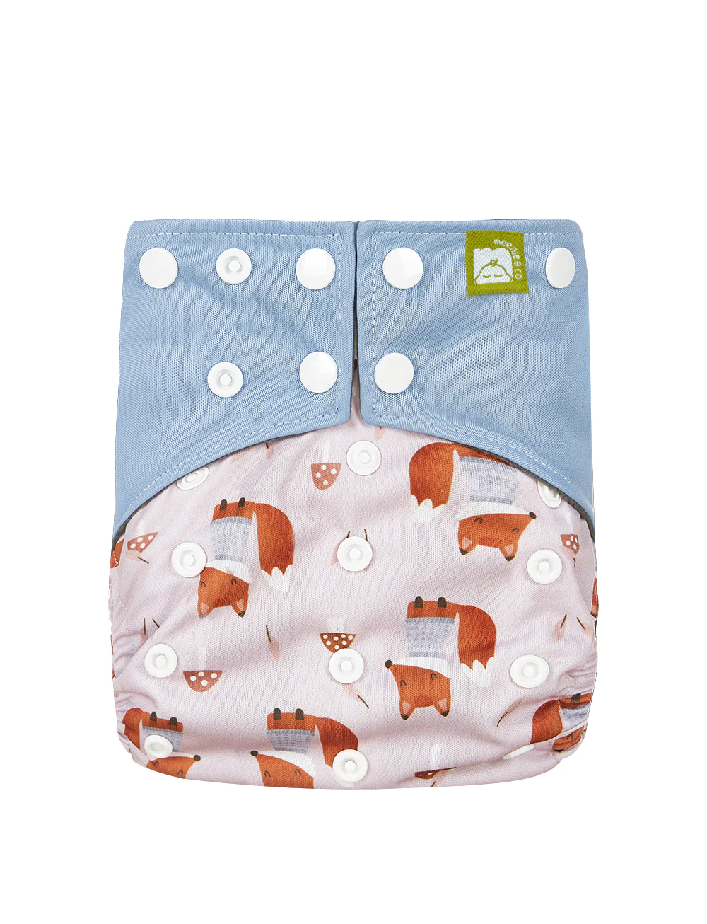 Meenie & Co. Double Gussets Cloth Diaper with Microfiber Reusable Insert