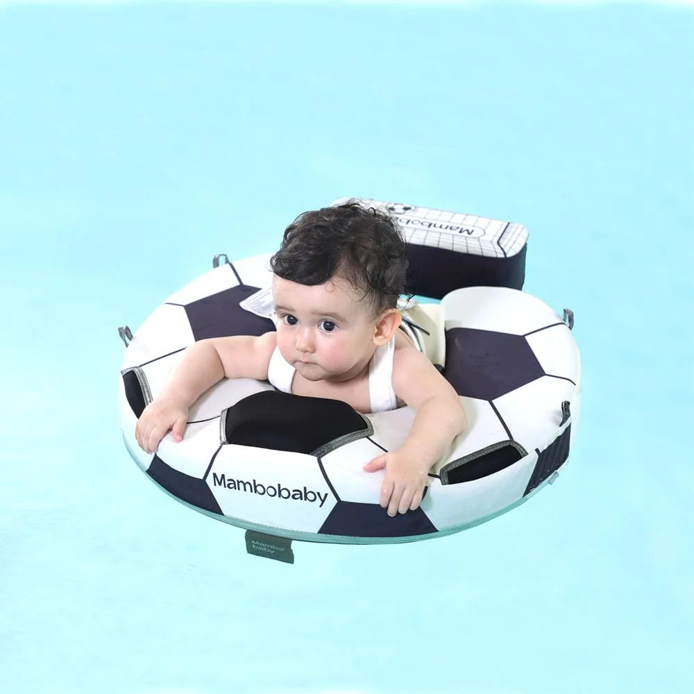 Mambobaby Air-Free Chest Type Floater with Canopy and Tail for 3-24 Months (Soccer)