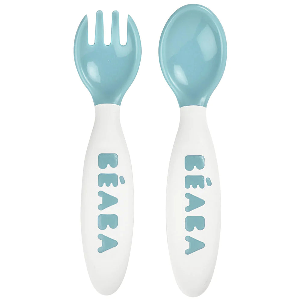 Beaba 2nd Age Training Spoon and Fork Set with Carry Case