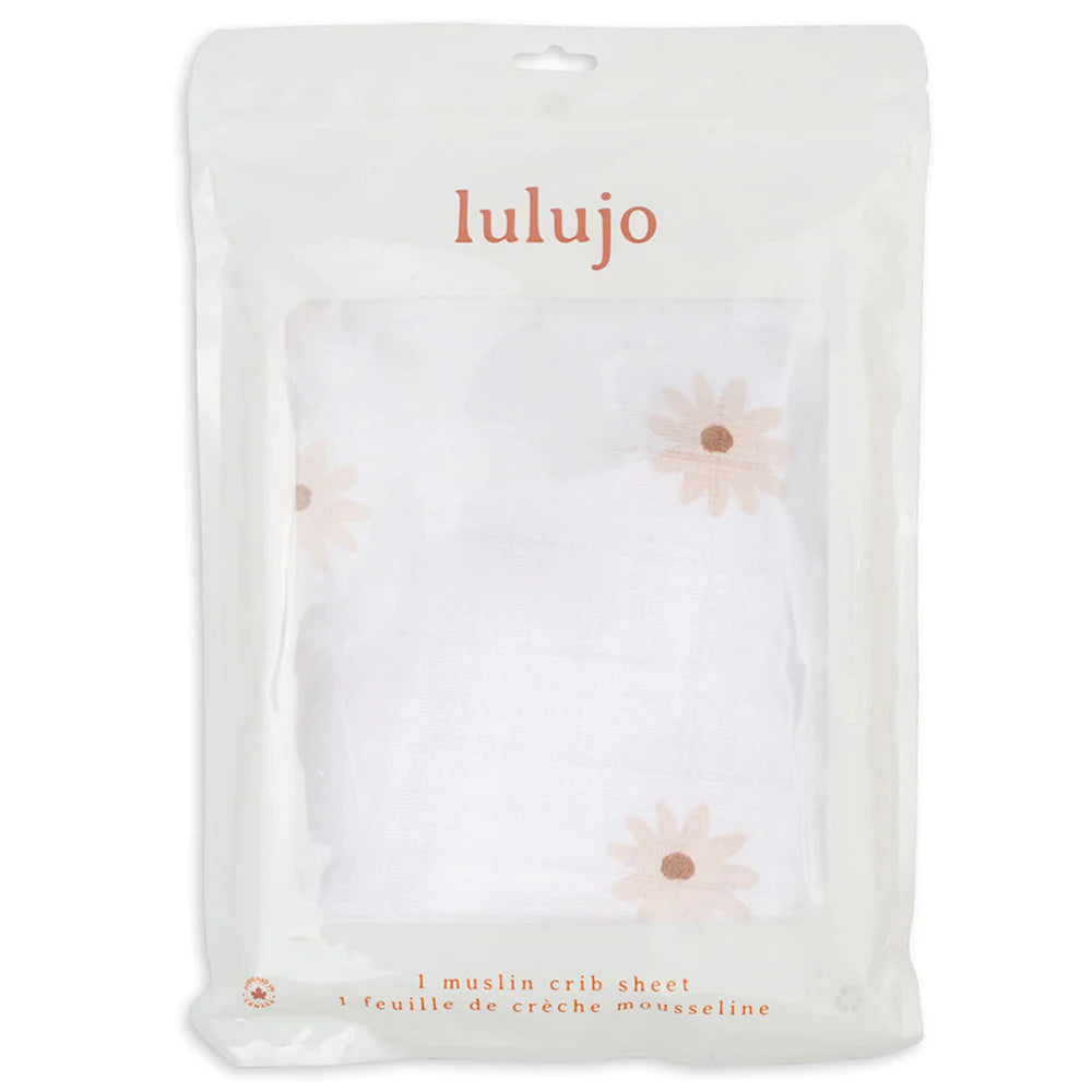 Lulujo Cotton Muslin Crib Sheet - 52" x 28"