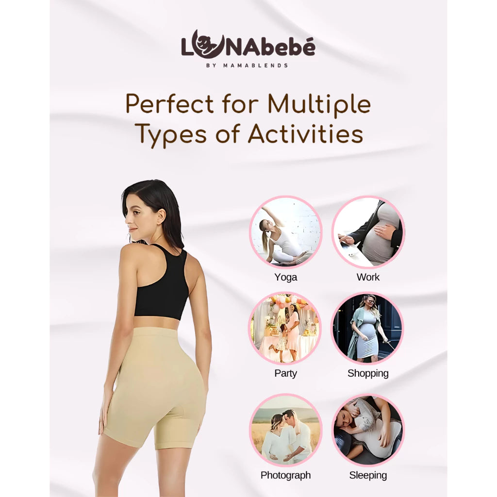 Lunabebe by Mama Blends Pregnancy Support Biker Shorts