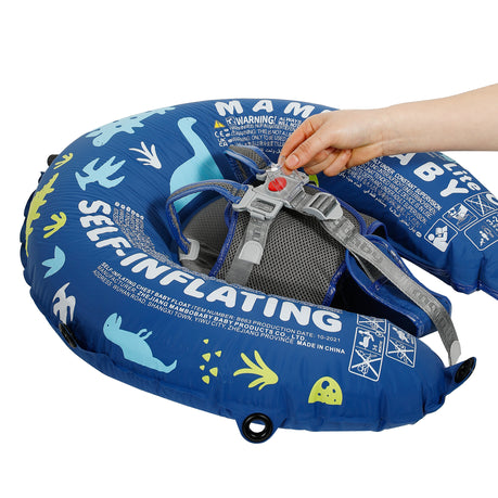 Mambobaby Self-Inflating Baby Swim Float with Canopy