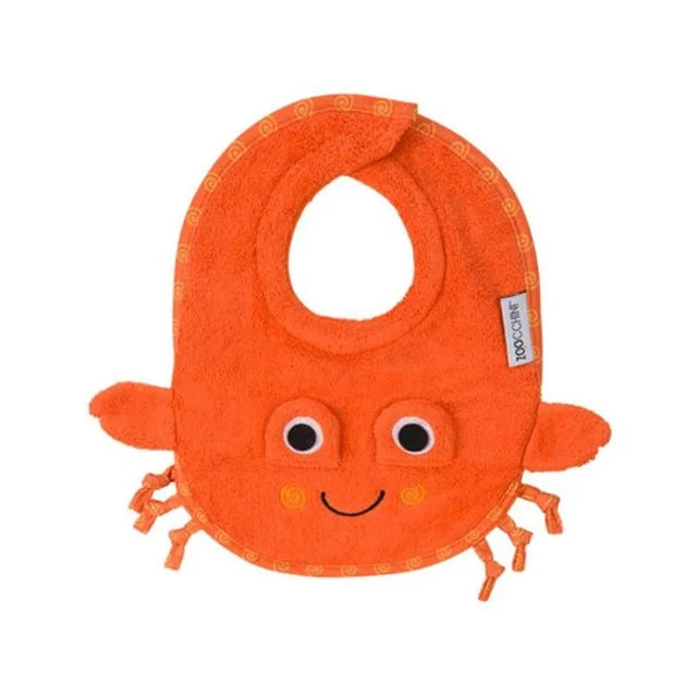 Zoocchini Baby Bundle: 100% Cotton Terry Hooded Towel & Bib (Bunny & Crab)