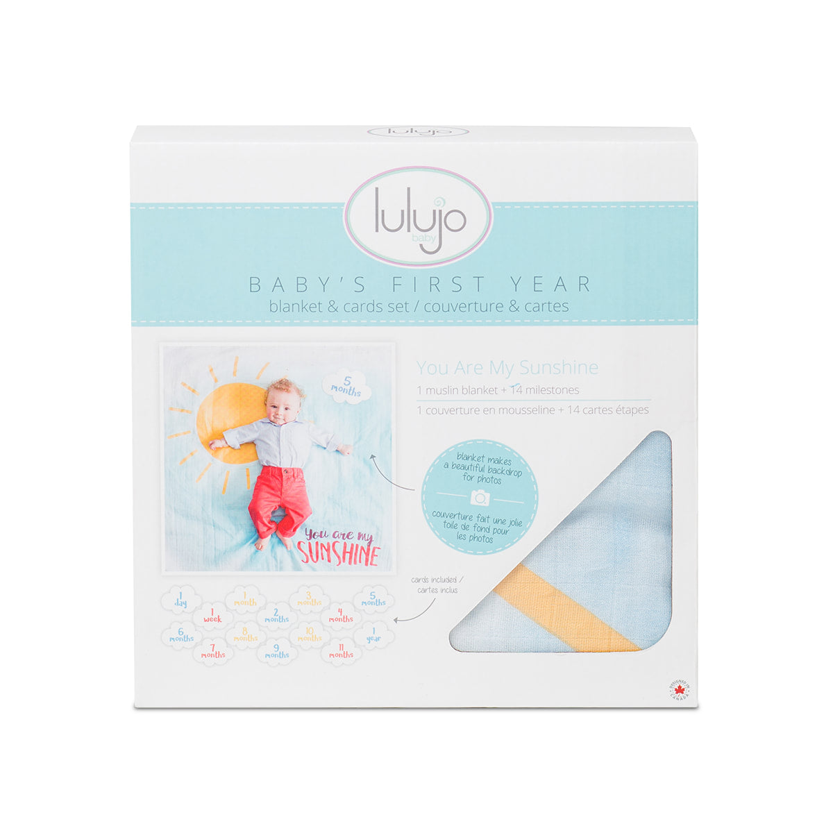 Lulujo Milestone Blanket & Cards Set