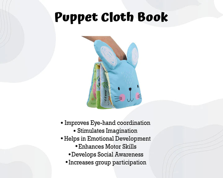 Infantway Huggabooks Bunny Puppet Cloth Book