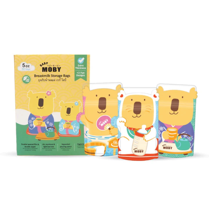 Baby Moby Breastmilk Storage Bags 5oz/150ml (30 bags)