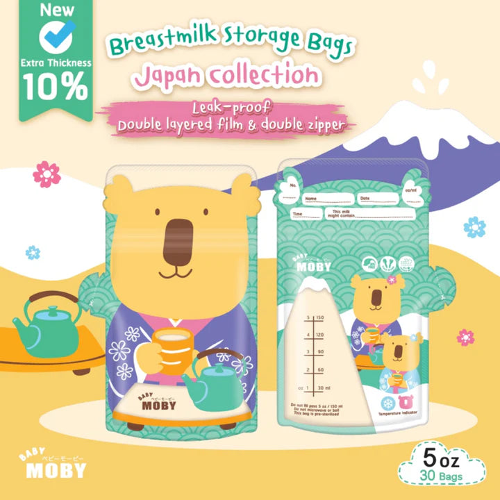 Baby Moby Breastmilk Storage Bags 5oz/150ml (30 bags)
