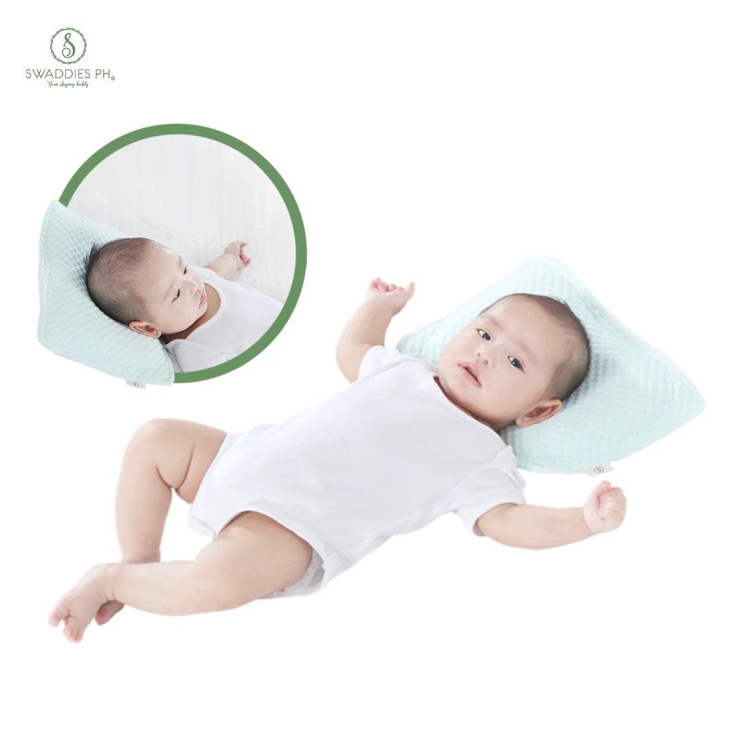 Swaddies Newborn Memory Foam Head Shaping Pillow (2 pillow covers included)