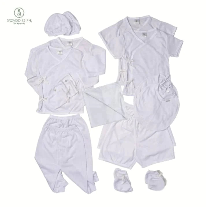 Swaddies Newborn Whites Set (21 pcs)