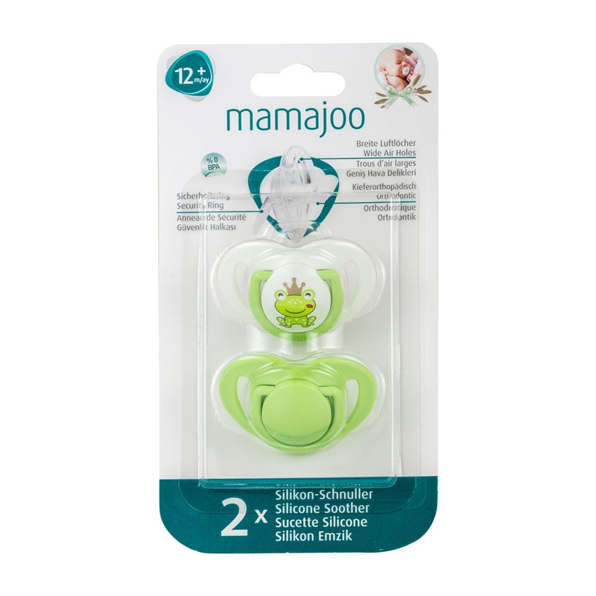 Mamajoo Silicone Orthodontic Soother (Pack of 2)