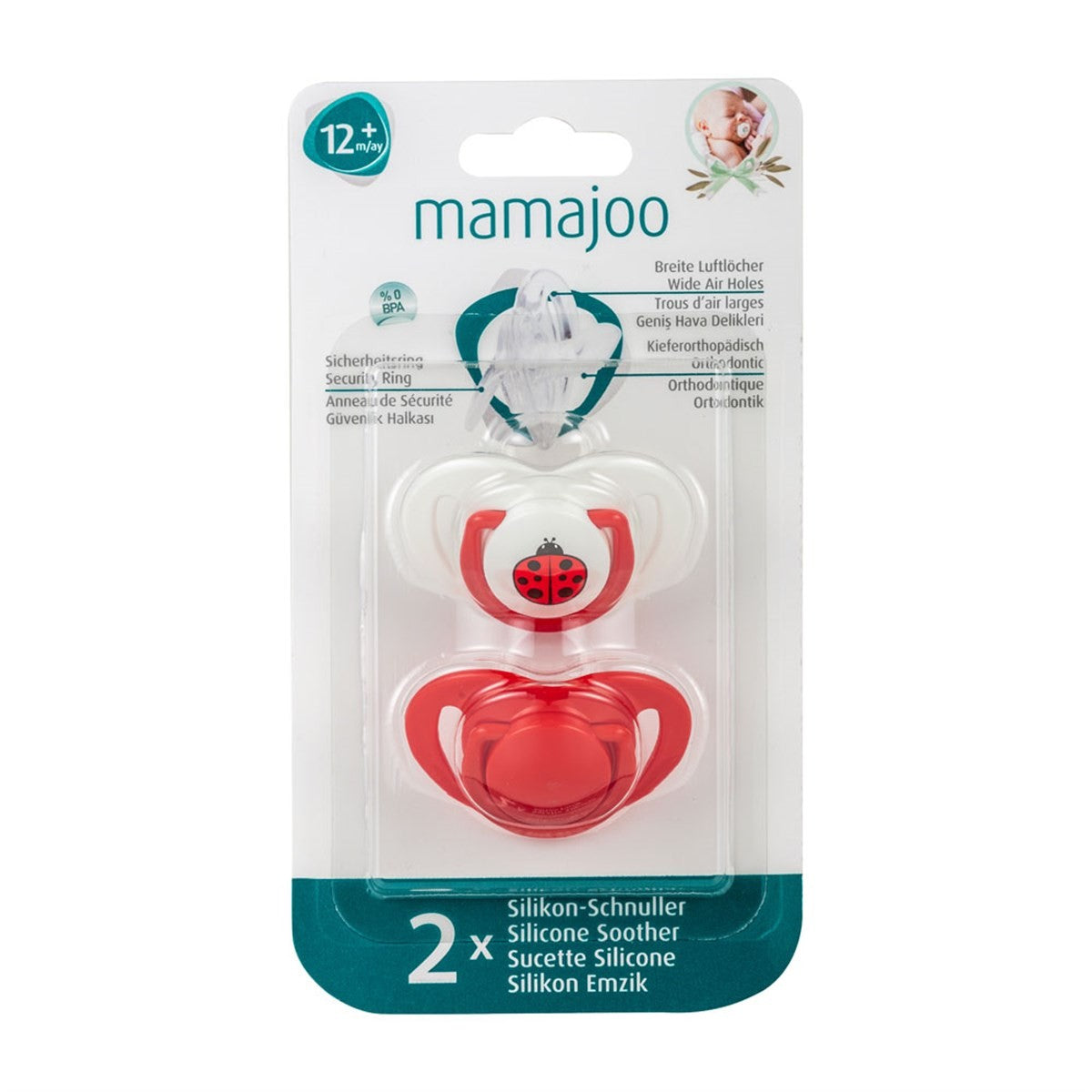 Mamajoo Silicone Orthodontic Soother (Pack of 2)