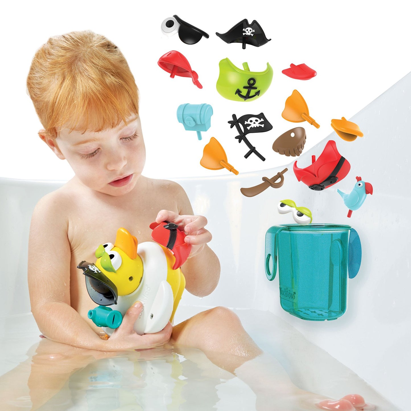 Yookidoo Bath Toy with Powered Water Cannon Shooter - Jet Duck Pirate