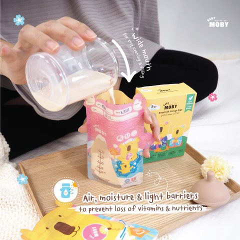 Baby Moby Breastmilk Storage Bags 5oz/150ml (30 bags)