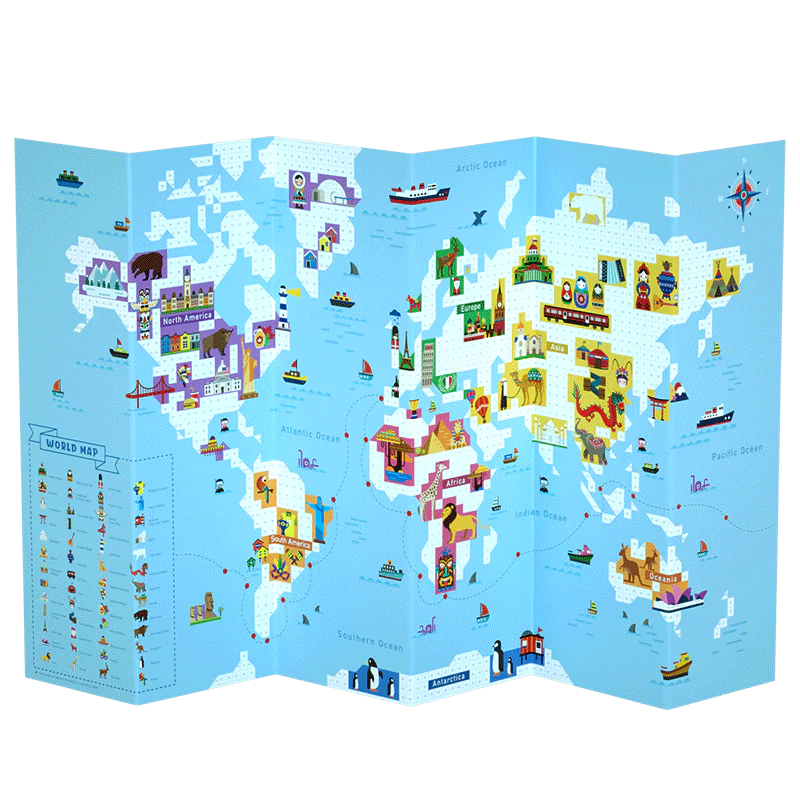 Mideer Poster Sticker - World Map
