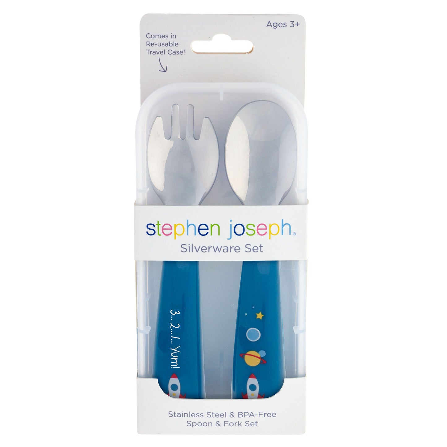 Stephen Joseph Utensil Set with Case (Spoon and Fork)