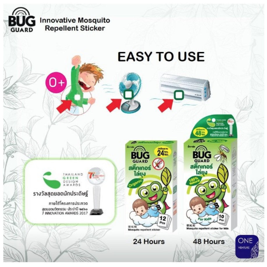 Happy Noz Bug Guard Innovative Mosquito Repellant Sticker (12 pcs)