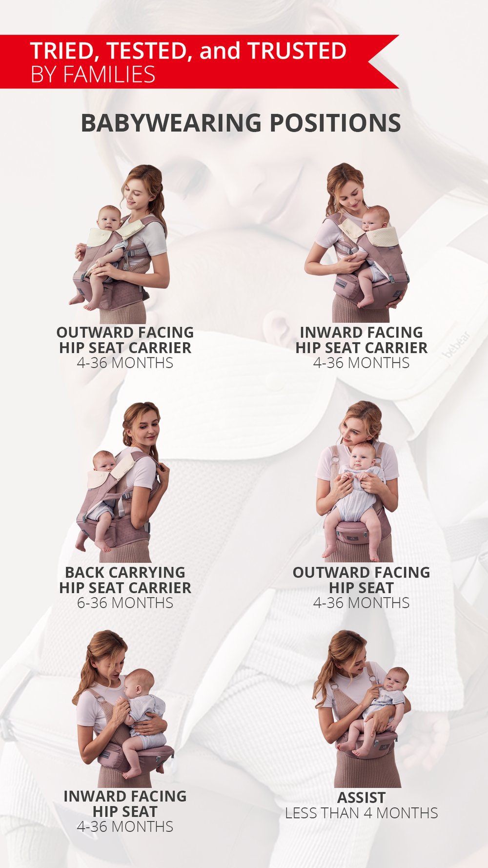 Bébéar Mesh Plus Hip Seat Carrier