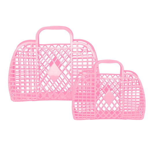 Sun Jellies Retro Basket, Bubblegum Pink