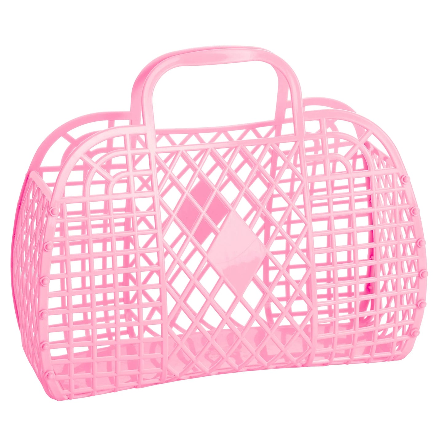 Sun Jellies Retro Basket, Bubblegum Pink