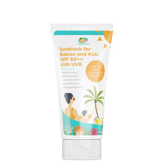 Orange & Peach Sun Block for Babies and Kids SPF 50++