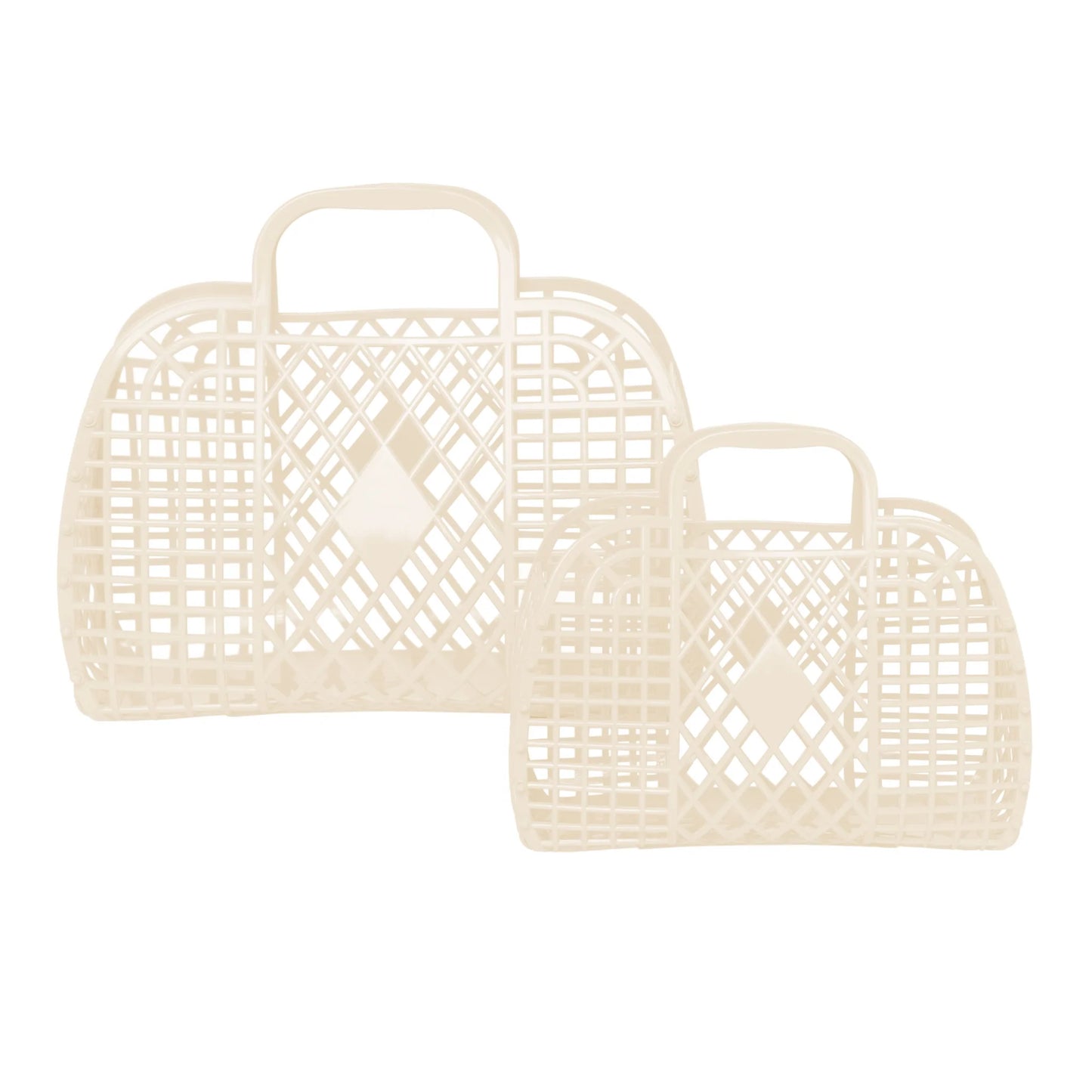 Sun Jellies Retro Basket, Cream